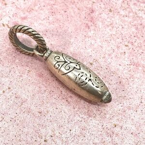 BRIGHTON Silver Tone Bead Etched Butterfly Charm